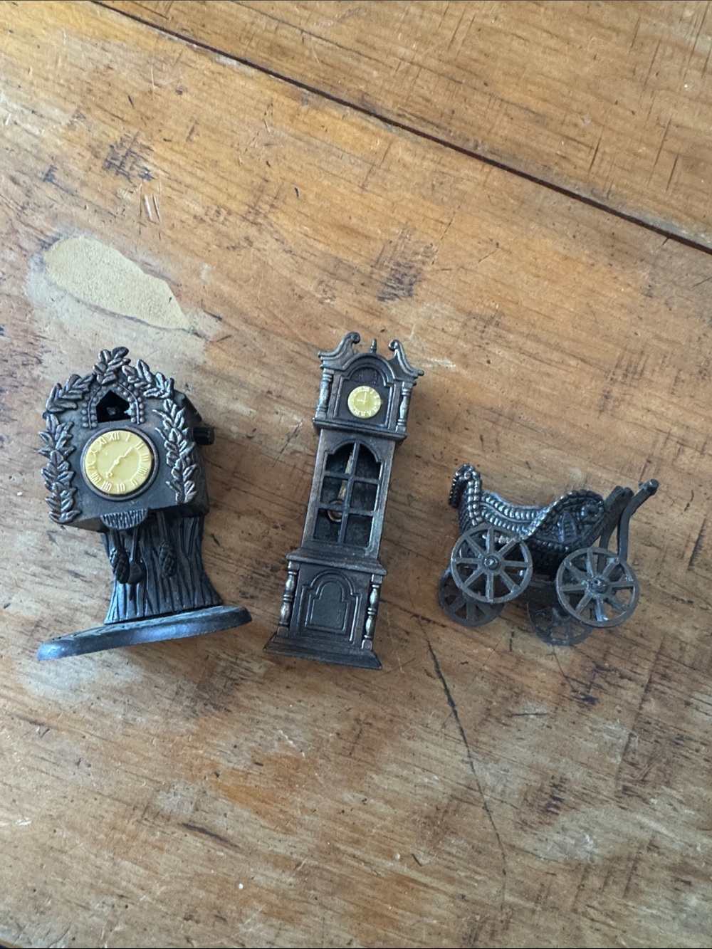 Antique-Style Bronze Miniature Pencil sharpeners from Hong Kong 1970’s